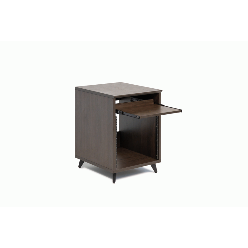 Gator GFW-ELITEDESKRK-BRN Elite Furniture Series 10U Studio Rack Table Dark Walnut Finish — view 4