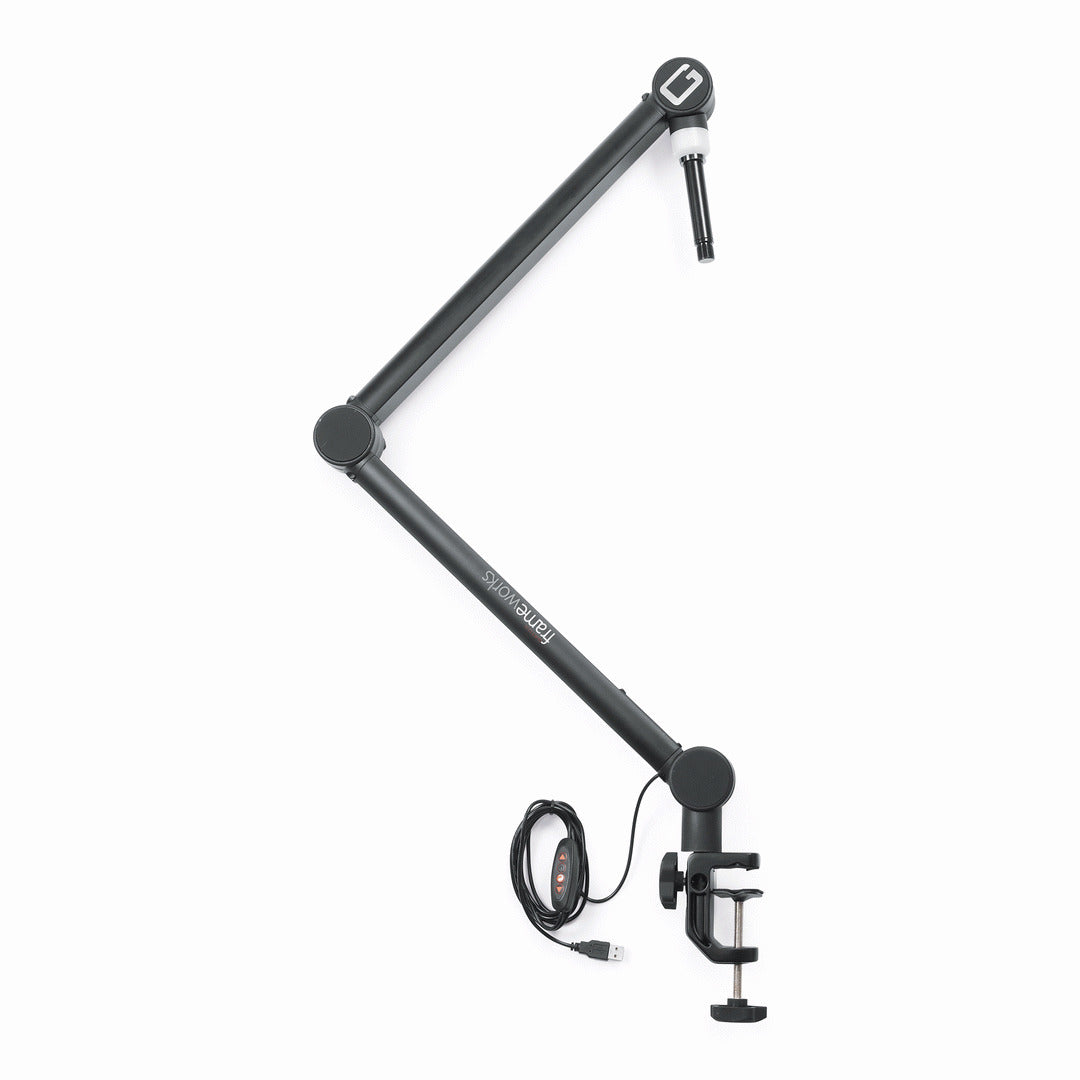 Gator Frameworks GFWMICBCBM4000 Pro Broadcast Boom Mic Stand w/ LED Light