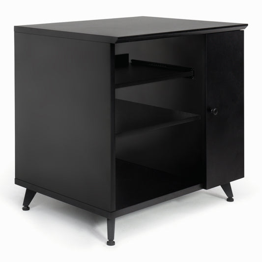 Gator GFW-EliteSideCar-BLK Elite Studio Sidecar Rack with Configurable Shelf in Driftwood Black