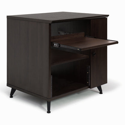 Gator GFW-ELITESIDECAR-BRN Elite Studio Sidecar Rack with Shelf in Driftwood Brown — view 2