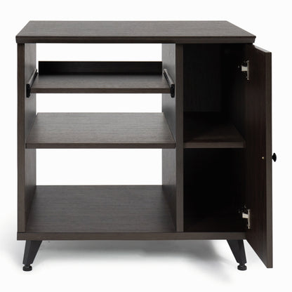Gator GFW-ELITESIDECAR-BRN Elite Studio Sidecar Rack with Shelf in Driftwood Brown — view 3
