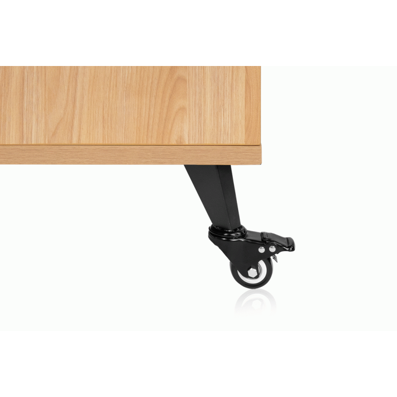 Gator GFW-EliteSideCar-MPL Elite Studio Sidecar Rack with Configurable Rack Space and Shelf in Driftwood Maple — view 6