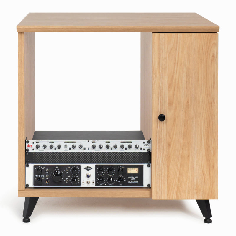 Gator GFW-EliteSideCar-MPL Elite Studio Sidecar Rack with Configurable Rack Space and Shelf in Driftwood Maple — view 5