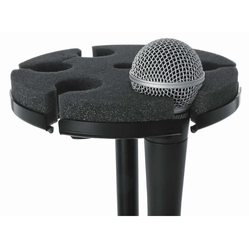Gator GFW-MIC-6TRAY Multi Microphone Tray for 6 Mics on Mic Stand