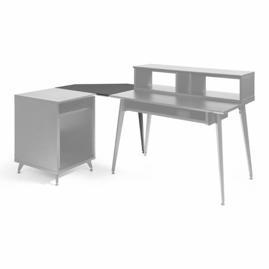 Gator GFW-EliteDeskCRNR-BLK Corner Desk Section Black Finish