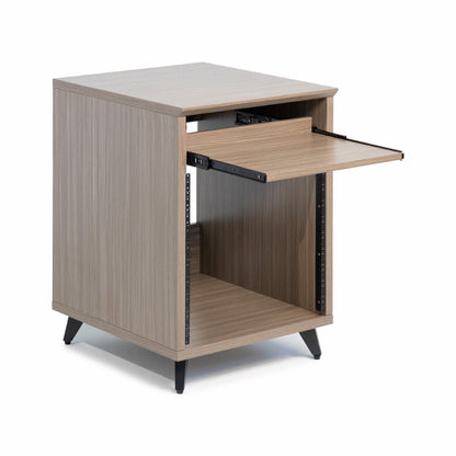 Gator GFW-ELITEDESKRK-GRY 10U Studio Rack Table in Driftwood Grey Finish — view 3
