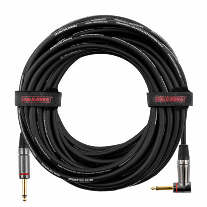 Gator Headliner Series 10ft Straight to Right Angle Instrument Cable — view 2