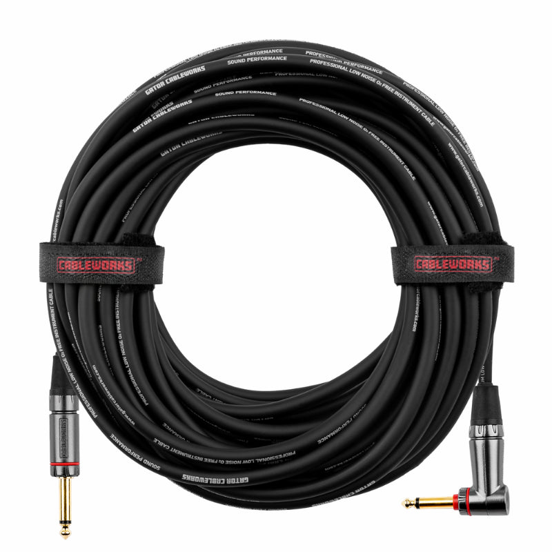 Gator Headliner Series 10ft Straight to Right Angle Quiet Instrument Cable — view 2