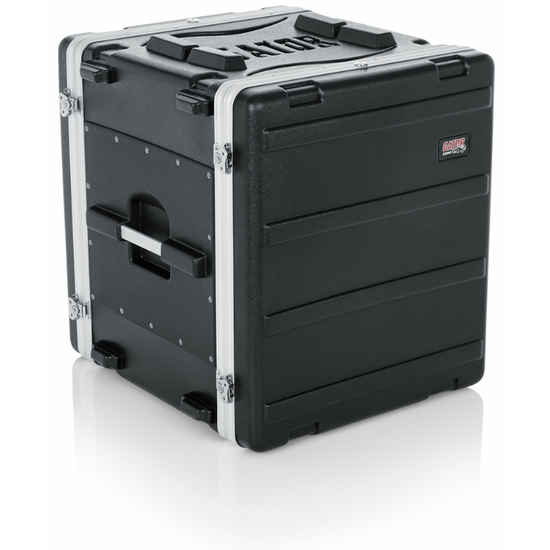 Gator GR-12L Molded PE Rack Case 12U with Front and Rear Rails, 19" Deep, Locking