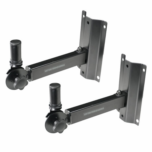 GATOR RI-SPK-WM50 Adjustable Wall-Mount Speaker Brackets with Angle and Swivel Adjustability