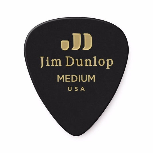 72 x Jim Dunlop Genuine Celluloid Black Classic Medium Gauge Guitar Picks *NEW*