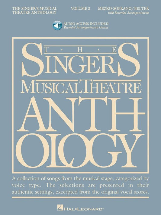 Singer's Musical Theatre Anthology Vol. 3 — Mezzo/Belter, Book/Online Audio (Hal Leonard)
