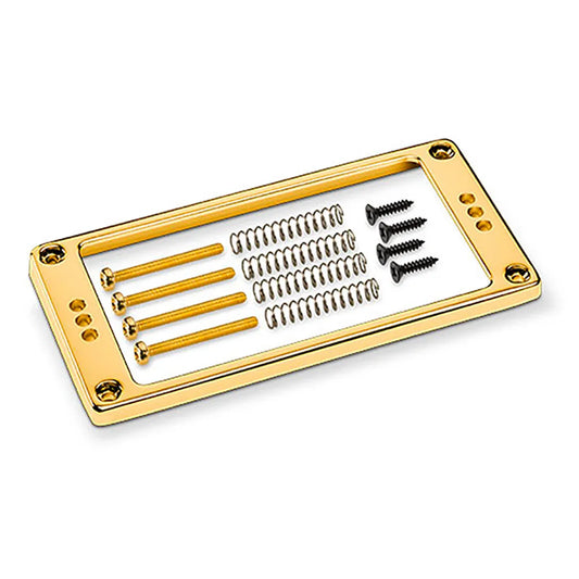 Schaller Guitar Pickup Frame Flat Gold 3H-17020511 with Screws and Spring Hardware