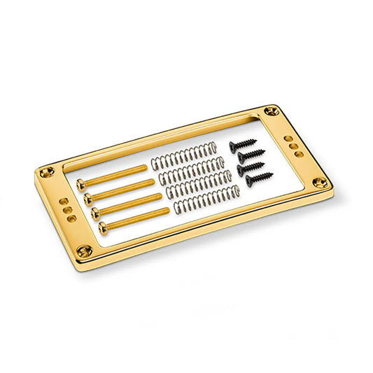 Schaller Guitar Pickup Frame Curved Low Gold 3H-17020512 with Screws and Spring Hardware