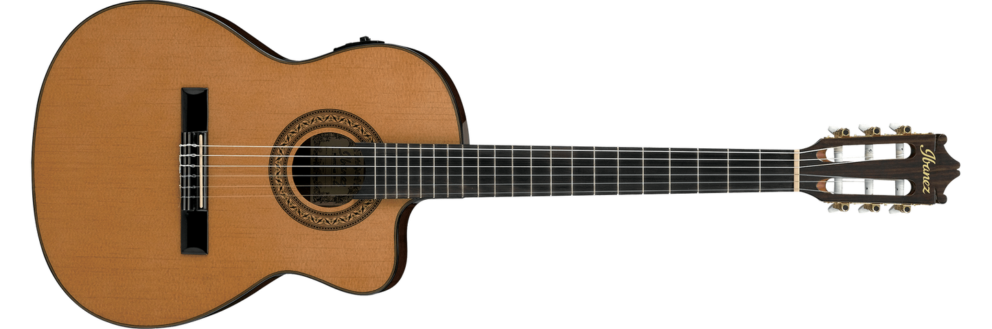 Ibanez GA5TCE Classical Guitar w/ Cutaway & Pickup (Amber High Gloss)