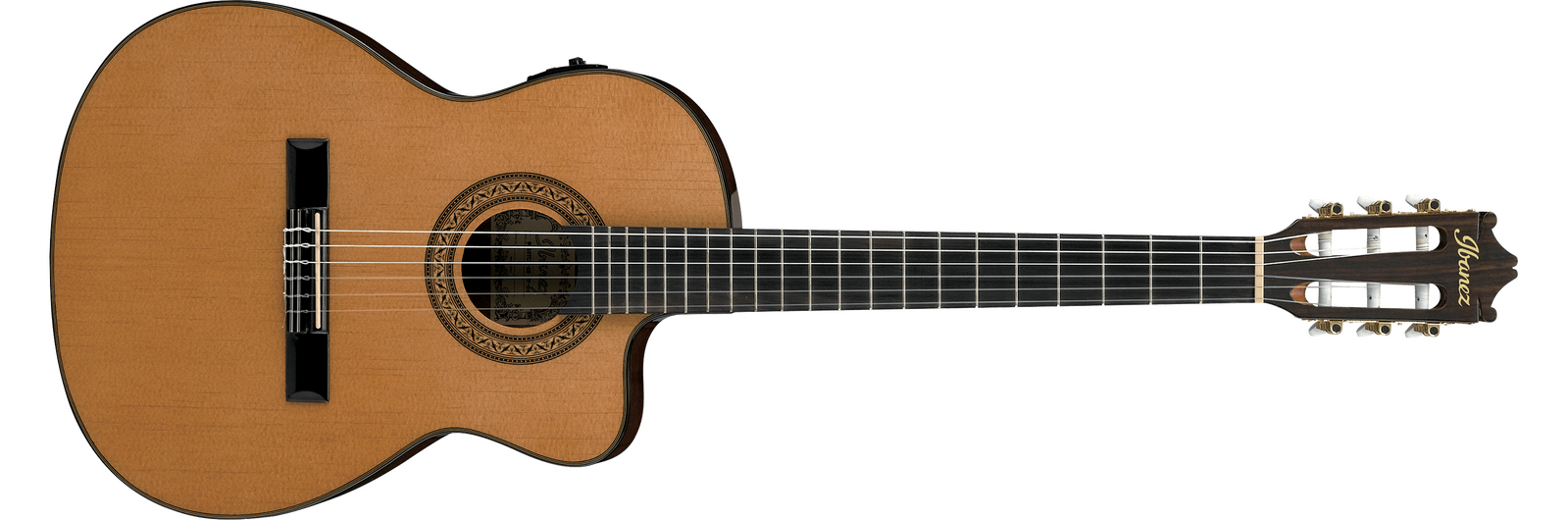 Ibanez GA5TCE Classical Guitar w/ Cutaway & Pickup (Amber High Gloss)