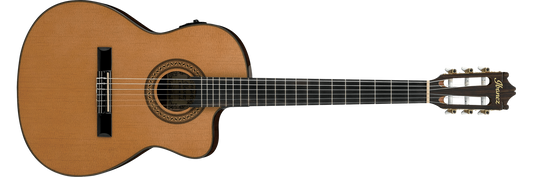 Ibanez GA5TCE Classical Guitar w/ Cutaway & Pickup (Amber High Gloss)