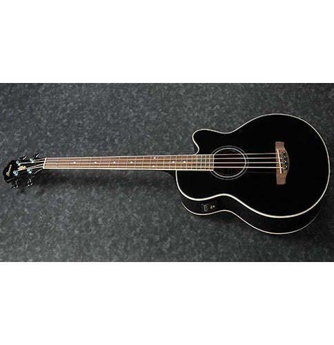 Ibanez AEB8E BK Acoustic Bass Guitar Black w/ Pickup & Cutaway