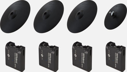 ROLAND 4CY-4WT-01 DrumLink Cymbal Pack - 3 CY-16R-T Pads + VH-10 Hi-Hat & 4 WT-10 Wireless Adapters for DWe Drum Set