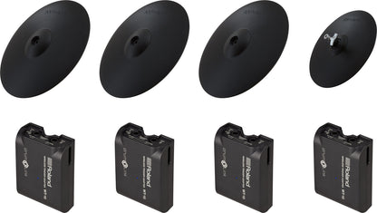 ROLAND 4CY-4WT-01 DrumLink Cymbal Pack - 3 CY-16R-T Pads + VH-10 Hi-Hat & 4 WT-10 Wireless Adapters for DWe Drum Set — view 2