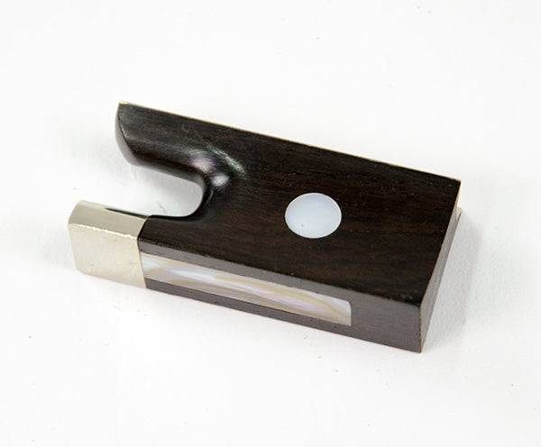 Violin Bow Frog-Ebony-Half Mounted 4/4-3/4
