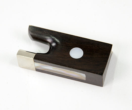 Violin Bow Frog-Ebony-Half Mounted 4/4-3/4