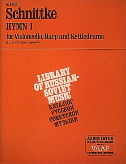 Schnittke - Hymnus I For Cello/Harp/Kettledrums Parts Set of Parts (Harp|Timpani|Cello)