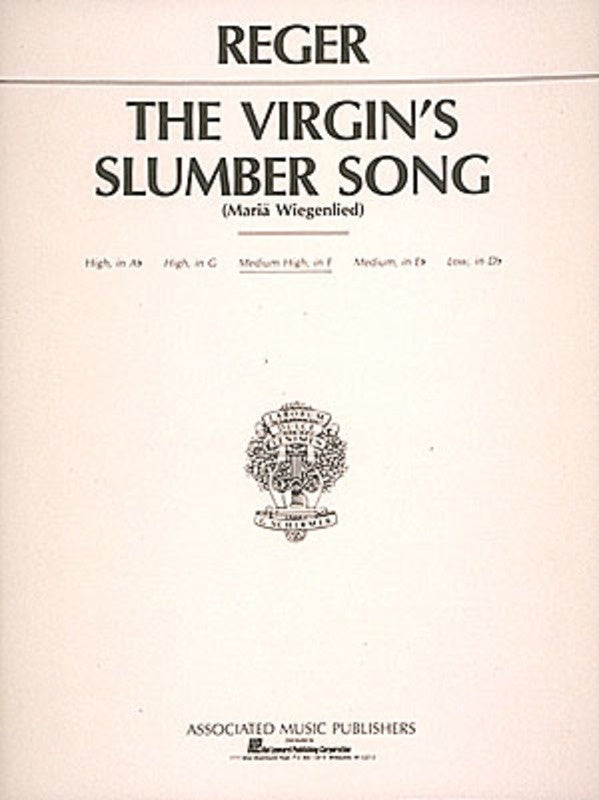 Reger - Virgins Slumber Song Med/High Voice F