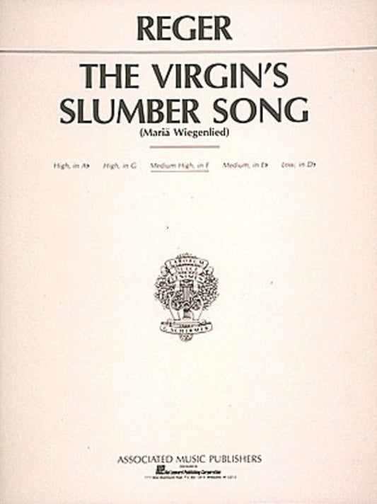 Reger - Virgins Slumber Song Med/High Voice F