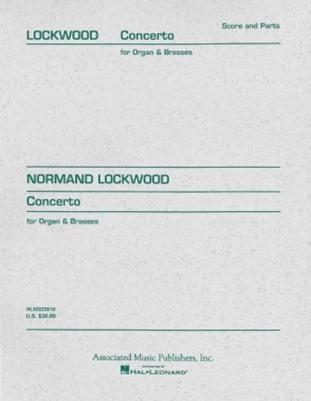 Lockwood - Concerto For Organ & Brasses Score/Parts