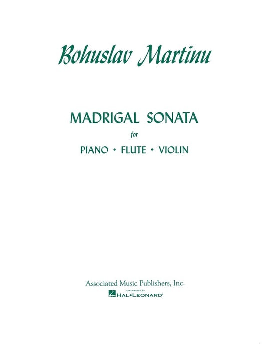 Martinu - Madrigal Sonata Flute/Violin/Piano (Music Score/Parts)