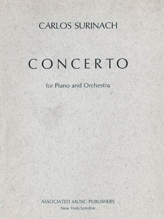 Surinach - Concerto For Piano/Orchestra Full Score