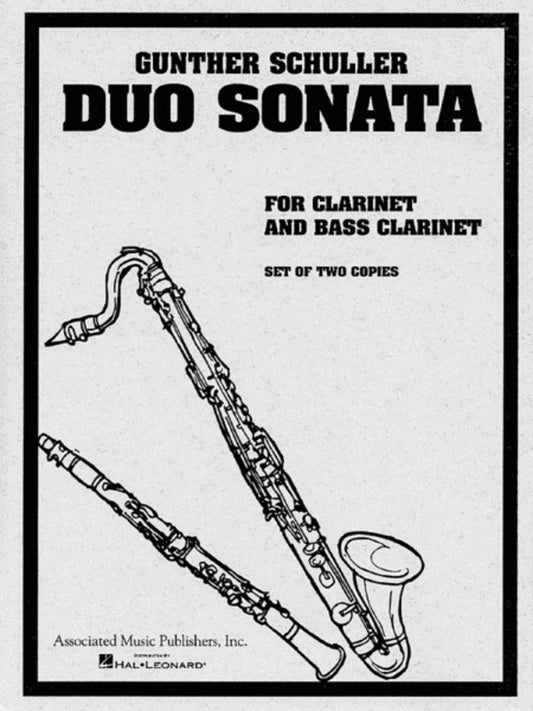 Schuller - Duo Sonata For Clarinet/Bass Clarinet
