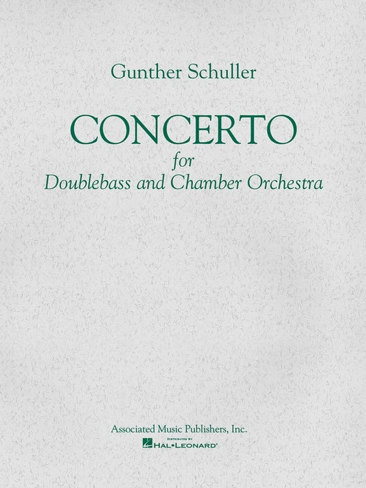 Schuller - Concerto Double Bass/Chamber Orch Score/Parts