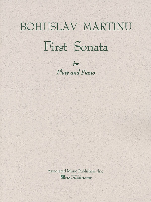 Martinu - First Sonata For Flute/Piano (Softcover Book)