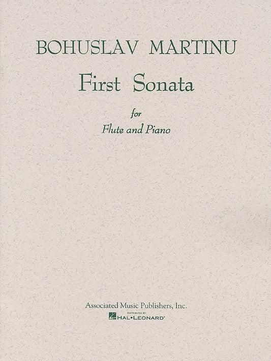 Martinu - First Sonata For Flute/Piano (Softcover Book)