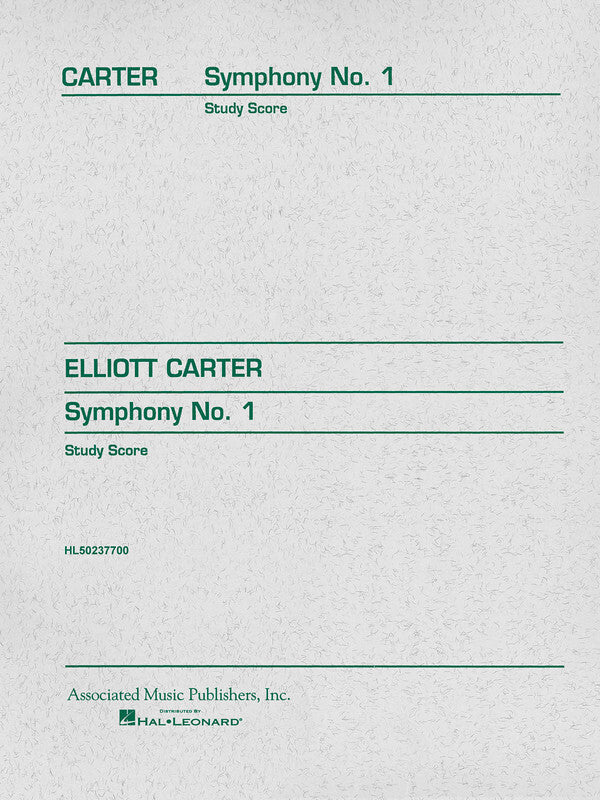 Carter - Symphony No 1 Study Score