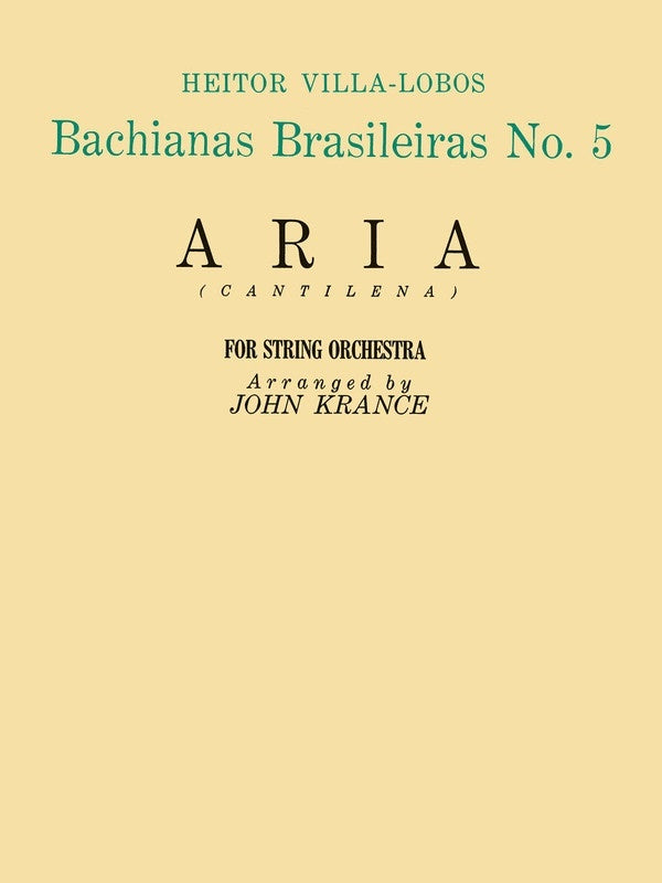 Villa-Lobos - Aria From Bachianas No 5 String Orch Score