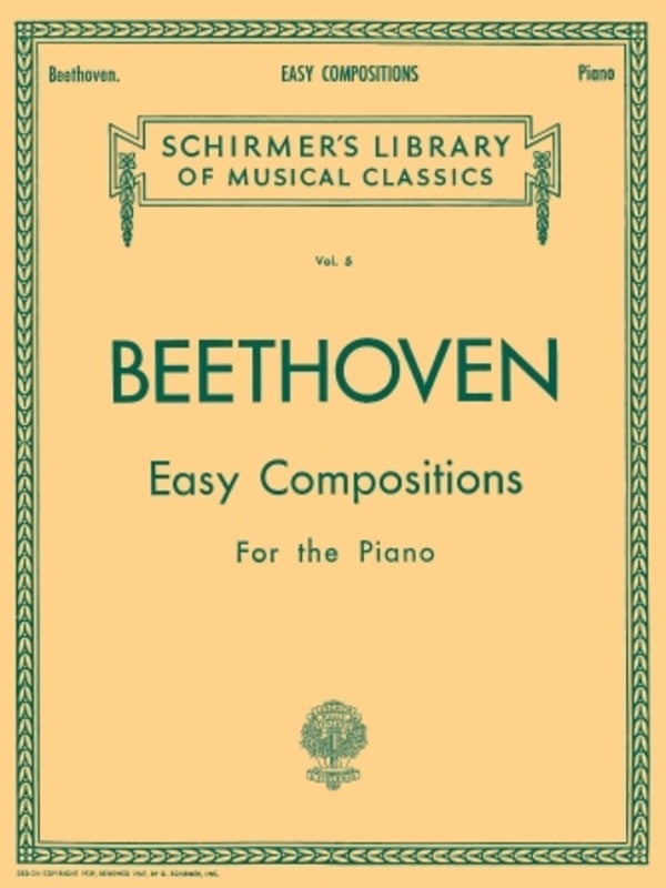 Beethoven - Easy Compositions For Piano (Softcover Book)