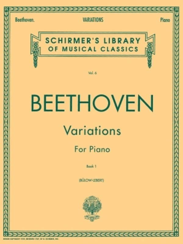 Beethoven - Variations Book 1 Piano (Softcover Book)
