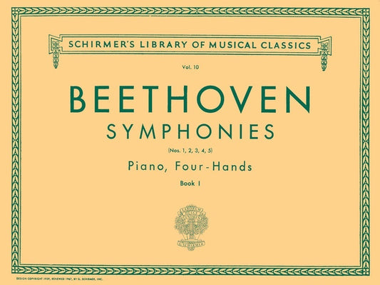 Beethoven - Symphonies Book 1 No 1-5 Piano Duet (Softcover Book)