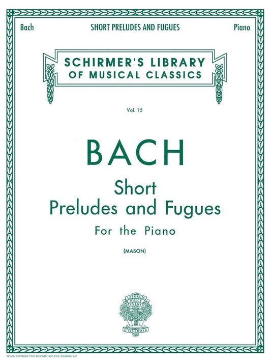 Bach - Short Preludes And Fugues For Piano (Softcover Book)