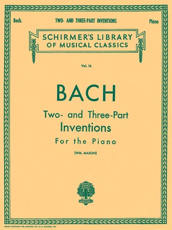 Bach - Two and Three Part Inventions for Piano Ed Mason