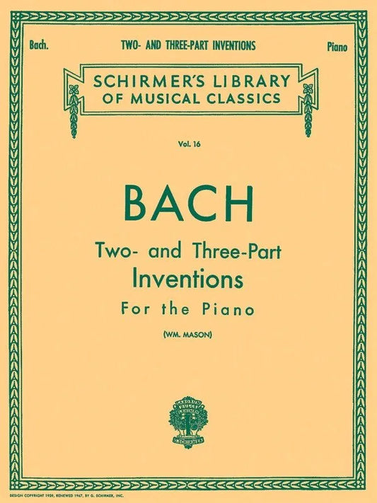 Bach - Two and Three Part Inventions for Piano Ed Mason