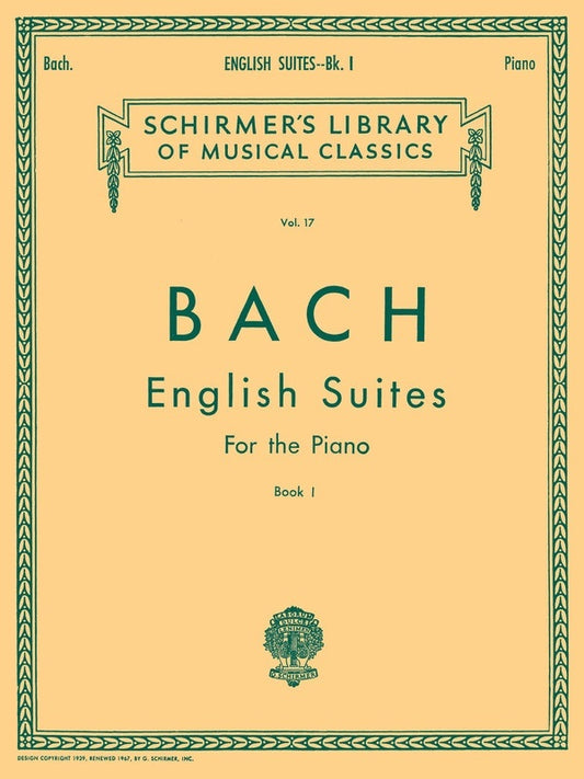 Bach - English Suites Book 1 For Piano (Softcover Book)