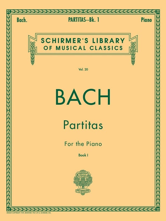 Bach - Partitas Book 1 For Piano (Softcover Book)