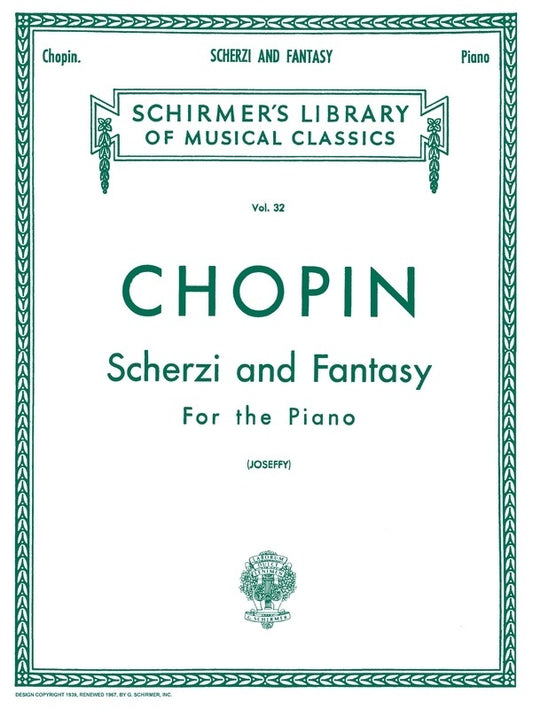 Chopin - Scherzi And Fantasy F Minor Piano (Softcover Book)
