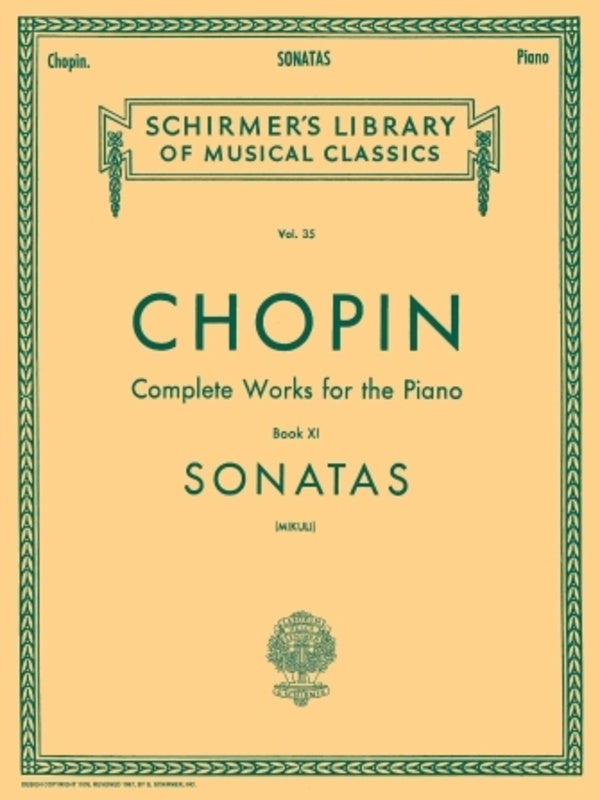 Chopin - Sonatas For Piano Ed Mikuki (Softcover Book)