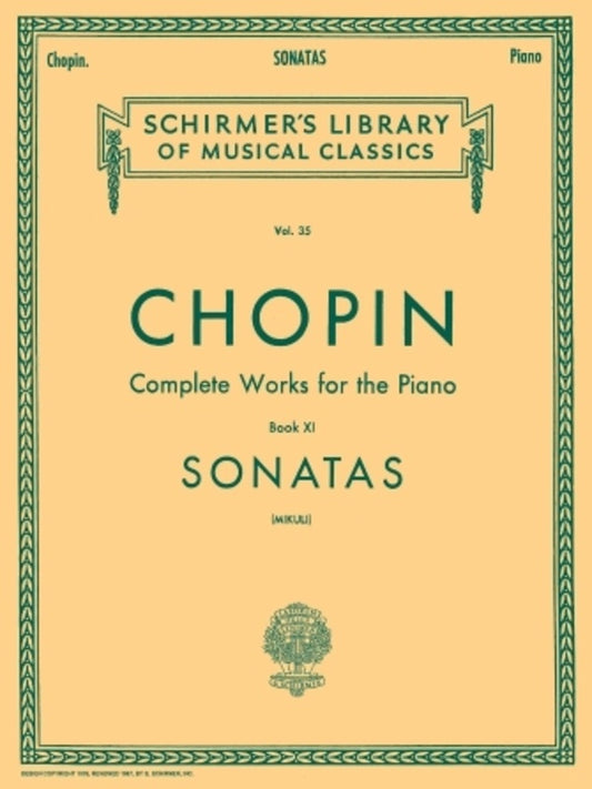 Chopin - Sonatas For Piano Ed Mikuki (Softcover Book)