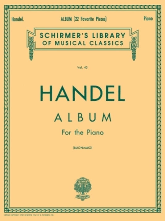 Handel - Album 22 Favorite Pieces For Piano (Softcover Book)